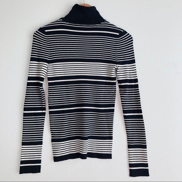 NWT Philosophy turtle neck striped sweater long sleeve ribbed - Picture 6 of 9